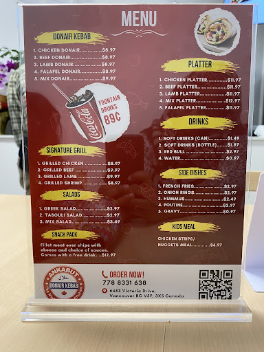Photo of Ankabut Donair Kebab & Cafe - 6453 Victoria Dr, Vancouver, BC V5P 3X6